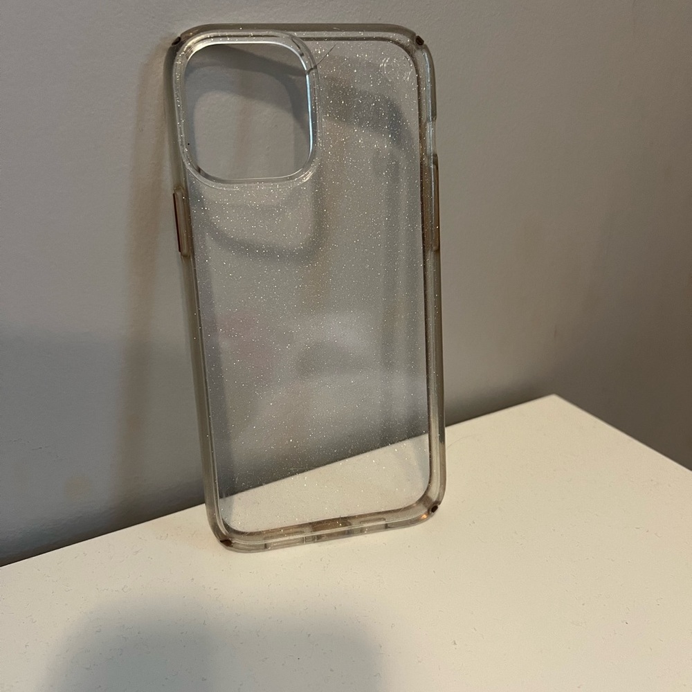 Clear thick sparkling phone case 13 pro max